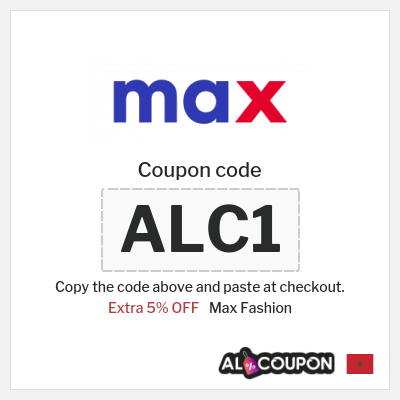 Max Fashion Coupon (ALC1) Max Promo Code Black Friday Morocco 2025