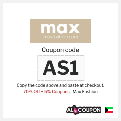 Max Fashion Coupon (AS1) Max Fashion Sale + Promo Code