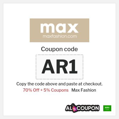 Max Fashion Coupon (AS1) Max Fashion Sale + Promo Code
