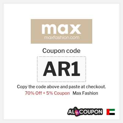 Max Fashion Coupon (AR1) Max Fashion Eid Al-Adha Sale + Promo Code