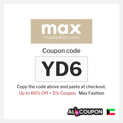 Max Fashion Coupon (YD6) Max Promo Code | Salary Week Deals