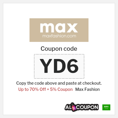 Max Fashion Coupon (YD6) Max Promo Code | Summer Sale Deals