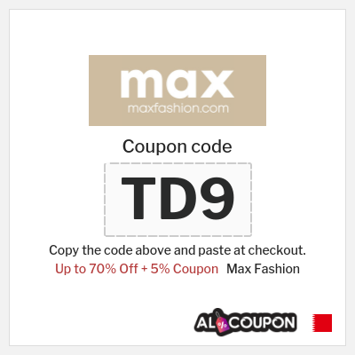 Max Fashion Coupon (TD9) Max Promo Code | Summer Sale Deals
