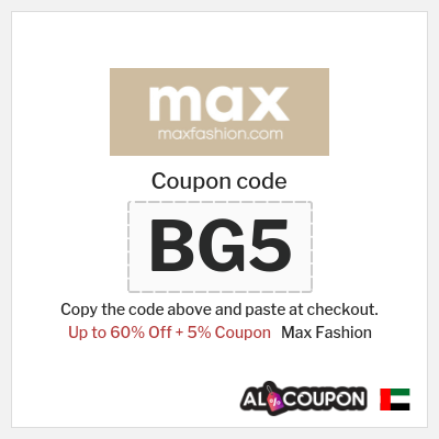 Max Fashion Coupon (BG5) Max Back to School Offers 2026