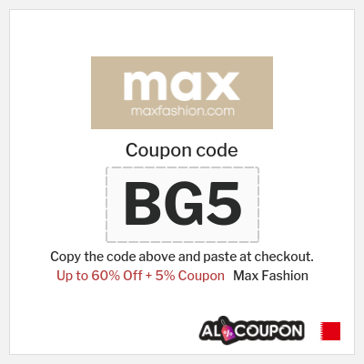 Max Fashion Coupon (BG5) Max Back to School Offers 2026