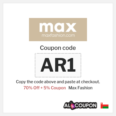 Max Fashion Coupon (AS1) Max Fashion Sale & Promo Code June 2026