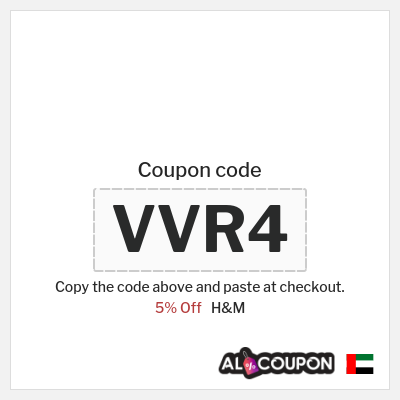 Coupon for H&M (VVR4) 5% Off