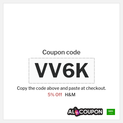 Coupon for H&M (VV6K) 5% Off