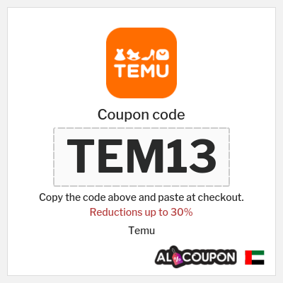 Temu Coupon (TEM13) Temu coupon code UAE