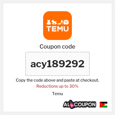 Temu Coupon (acy189292) Temu coupon code Jordan