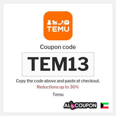 Temu Coupon (TEM13) Temu coupon code Kuwait