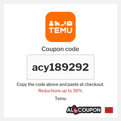 Temu Coupon (acy189292) Temu coupon code Morocco