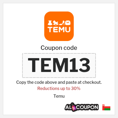 Temu Coupon (TEM13) Temu coupon code Oman