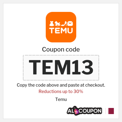 Temu Coupon (TEM13) Temu coupon code Qatar