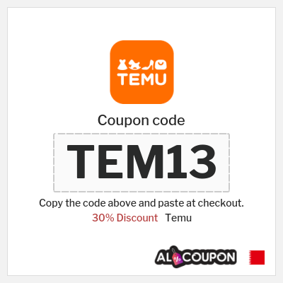 Temu Coupon (TEM13) Temu coupon code Bahrain