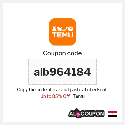 Coupon for Temu (alb964184) Up to 85% Off