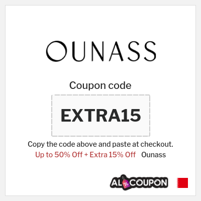 Coupon for Ounass (EXTRA15) Up to 50% Off + Extra 15% Off