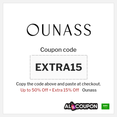 Coupon for Ounass (EXTRA15) Up to 50% Off + Extra 15% Off
