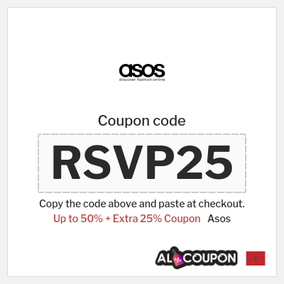 Coupon for Asos (RSVP25) Up to 50% + Extra 25% Coupon