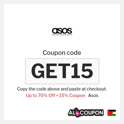 Coupon for Asos (GET15) Up to 70% Off + 15% Coupon