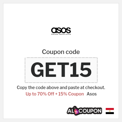 Coupon for Asos (GET15) Up to 70% Off + 15% Coupon