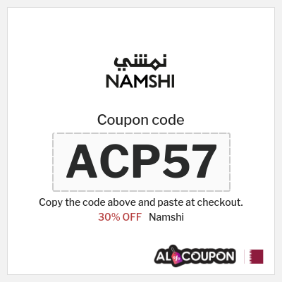 Namshi Coupon (ACP57) Namshi voucher Qatar