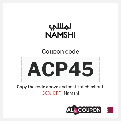 Namshi Coupon (ACP45) Namshi voucher Qatar