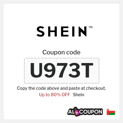 Shein Coupon (U973T) Promocode for SHEIN | Up to 80%
