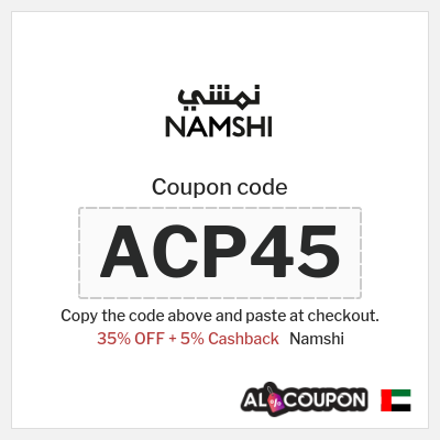 Namshi Coupon (ACP45) Namshi coupon 2026