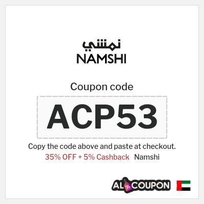 Coupon for Namshi (ACP53) 35% OFF + 5% Cashback