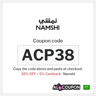Coupon for Namshi (ACP38) 35% OFF + 5% Cashback