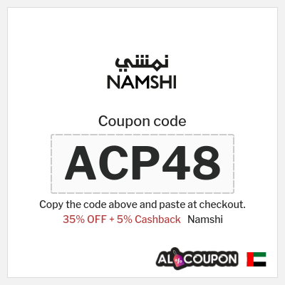 Coupon for Namshi (ACP48) 35% OFF + 5% Cashback