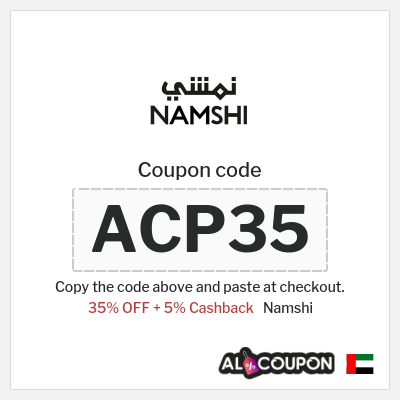 Coupon for Namshi (ACP35) 35% OFF + 5% Cashback