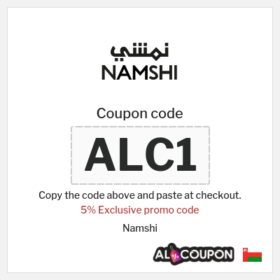 Coupon for Namshi (ALC1) 5% Exclusive promo code