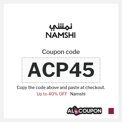 Namshi Coupon (ACP45) Namshi promo code 40%