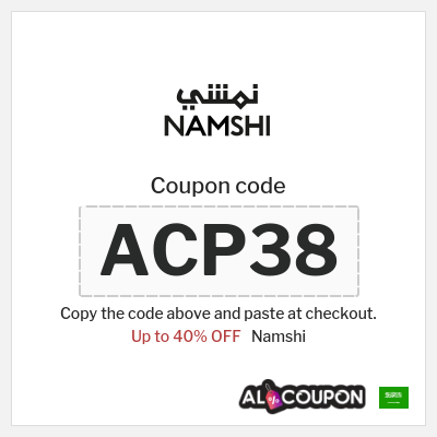 Namshi Coupon (ACP38) Namshi promo code 40%