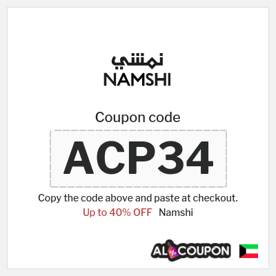Namshi Coupon (ACP34) Namshi promo code 40%