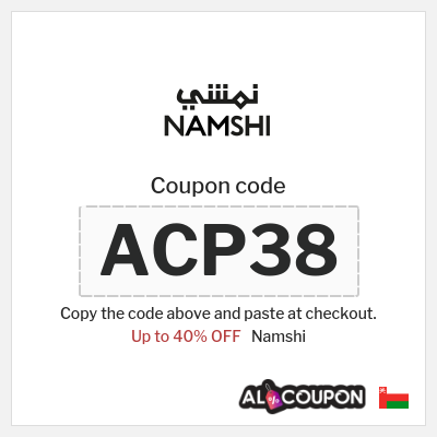 Namshi Coupon (ACP38) Namshi promo code 40%