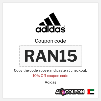 Coupon for Adidas (RAN15) 10% Off coupon code