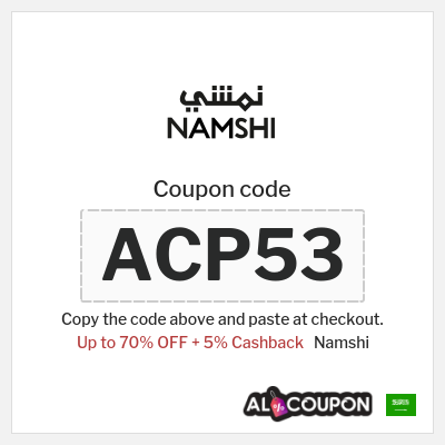 Coupon for Namshi (ACP35) Up to 70% OFF + 5% Cashback