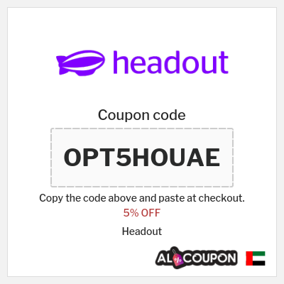 Coupon for Headout (OPT5HOUAE) 5% OFF