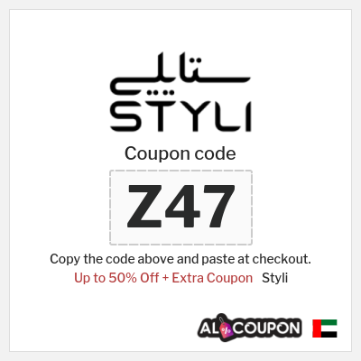 Coupon for Styli (Z47) Up to 50% Off + Extra Coupon