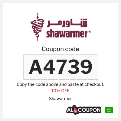 Coupon for Shawarmer (A4739) 10% OFF