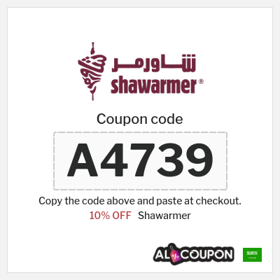 Coupon for Shawarmer (A4739) 10% OFF
