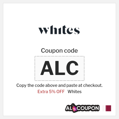 Coupon discount code for Whites 5% OFF