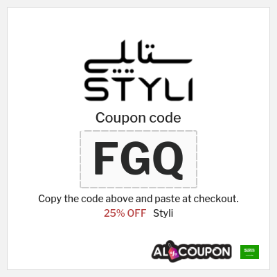 Coupon for Styli (FGQ) 25% OFF