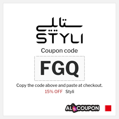 Coupon for Styli (FGQ) 15% OFF