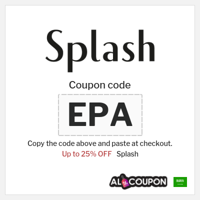 Splash Coupon (EPA) Splash discount code 2025