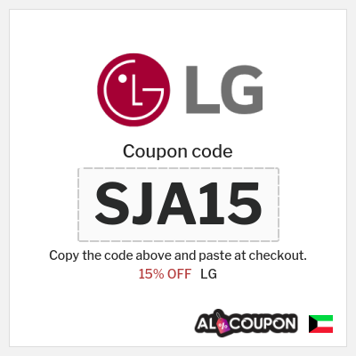 Coupon discount code for LG 15% OFF