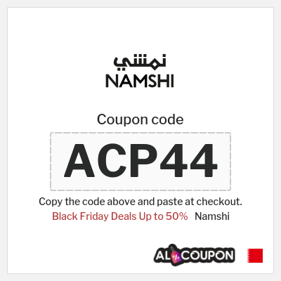 Namshi Coupon (ACP44) Top Namshi Black Friday Discount Code